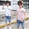 Summer Sport Suits Teenage Boys Clothing Sets Short Sleeve T Shirt & Hole Jeans Casual 3 5 7 9 10 12 13 Years Child Boy Clothes - Image 4