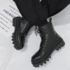 Men Work Boot Fashion Designer Winter Boot Biker Boot for Men Leather High Boot Homme Ankle Boot Warm Waterproof Chunky Boot - Image 6