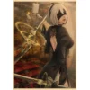 Game Nier Automata Poster Vintage Kraft Paper High Quality Home Room Cartoon Art Print Wall Sticker Decoration Painting - Image 3