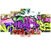 5 Pieces Wall Art Canvas Painting Hip Hop Graffiti Cartoon Poster Modern Living Room Bedroom Home Modular Pictures Decoration - Image 3