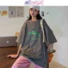 NELLARGEL Women Designer Harajuku Graphic T Shirts 2023 Summer Female Y2k Korean Fashion Vintage T-shirts Girl Streetwear Tees - Image 2