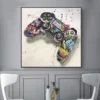 Graffiti Art Gamepad Canvas Art Posters and Print Abstract Game Handle Canvas Paintings on The Wall for Kid's Room Decor Picture - Image 3