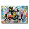 Life is Beautiful Banksy Graffiti Art Canvas Paintings on the Wall Art Posters and Prints Abstract Street Pictures Home Decor - Image 3