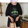 NELLARGEL Women Designer Harajuku Graphic T Shirts 2023 Summer Female Y2k Korean Fashion Vintage T-shirts Girl Streetwear Tees - Image 5