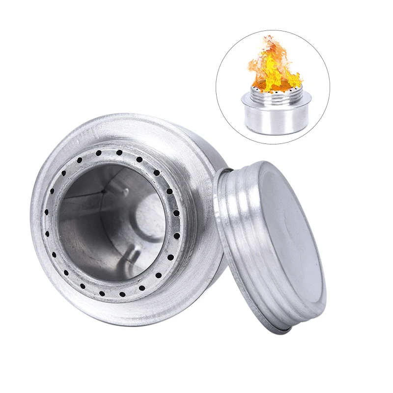Camping Alcohol Stove Burner Portable Mini Aluminum Alloy Alcoho Stove with Lid Outdoor Camping Hiking Backpacking Cooking Stove
