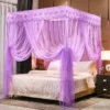 sell like hot cakes Palace floor mosquito net household 1.2m 1.5m1.8m 2.2m bed three-door princess style without bracket - Image 2