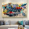 Cartoon Graffiti Canvas Art Banner Painting Abstract Wall Posters and Prints for Living Room Home Decoration Pictures Canvas Art - Image 4