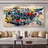 Cartoon Graffiti Canvas Art Banner Painting Abstract Wall Posters and Prints for Living Room Home Decoration Pictures Canvas Art - Image 2