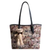 Little Bear Canvas Bag Women's 2023 New Tote Bag Women's Bag Versatile Fashion One Shoulder Large Capacity Travel Bag - Image 6