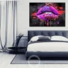Kiss Me Graffiti Lips Pop Art Canvas Painting Abstract Love Poster And Print Art Wall Pictures For Living Room Home Decoration - Image 4