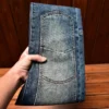 High-End Fashion Brand Men'S Jeans Blue Slim Stretch Embroidery Motorcycle Stitching Fashion Men'S Casual Straight Leg Jeans - Image 5