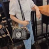 2024 New Luxury Fashion Diamonds Women's Handbags Leather Design Clip Rhinestone Bag Portable Tote Shoulder Messenger Bags - Image 4