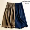 High Waist Ice Silk Acetate Shorts Pants Women's Summer Thin Satin Cropped Pants Casual Loose Plus Size Pajamas Women Shorts