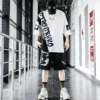 Men's casual Shorts Set alphabet print T-shirt two piece set summer high street hip hop casual wear - Image 4