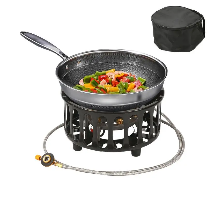 Camping Burner Portable Stove High Energy Efficiency Serrated Pallet Stove Power Up To 16800W Flame Control Wild Trips Accessory