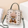 2023 Retro Female Shoulder Bag PU Leather Printing Small Handbag Purses Short Handle Bag Vintage Cross Body Bags for Women - Image 3