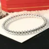 925 Sterling Silver Hot Selling Classic Rivet Bracelet For Women's Couples Fashion Luxury Brand Jewelry Personality Party Gift - Image 4