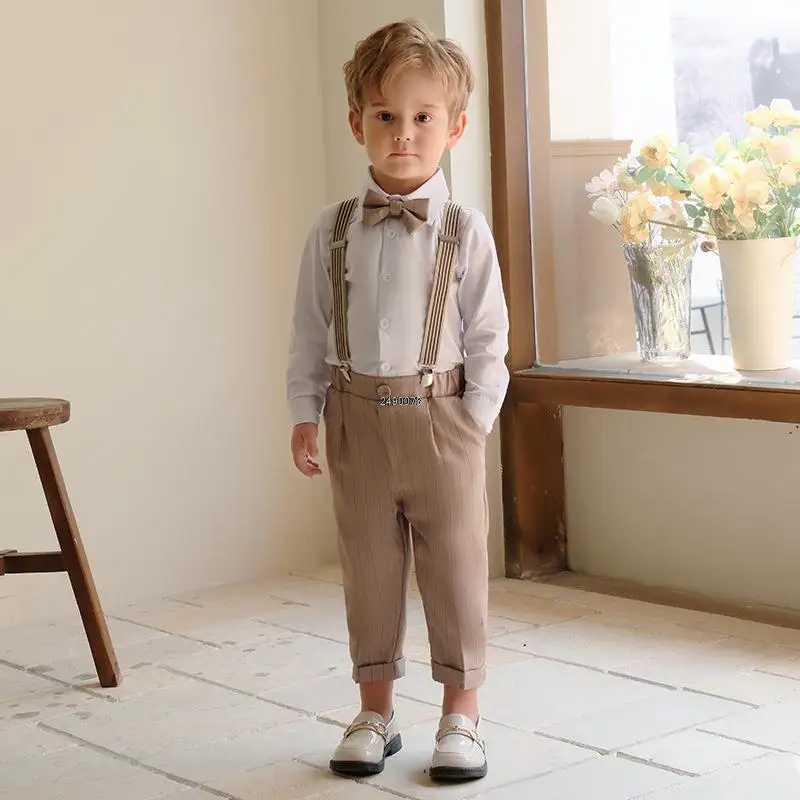 Children Formal Wedding Performance Luxurious Tuxedo Wear Boys Summer Photograph Dress School Kids Beaufitul Birthday Suit