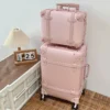 Vintage pink luggage 20 "boarding advanced 28" large capacity trolley box cardan wheel woman suitcase - Image 2