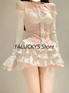 2024 Summer Sweet 3 Piece Set Women Party Sexy Y2k Crop Top Office Lady Casual Mini Skirt Elegant Slim Vest Korean Fashion - Image 5