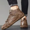 2024 New Men's Shoe Brand Designer Fashion Leather Boots Outdoor Anti slip Comfortable Walking Shoe For Men Running Shoe zapatos - Image 3