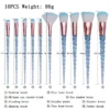 10Pcs Blue Unicorn Makeup Brushes Set Powder Eyeshadow Foundation Lip Brush Crystal Diamond Make Up Brush Kits Maquiagem - Image 5