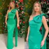 Elegant Mermaid Luxury Evening dress Sexy clipped shoulder bow wrap hip to floor ladies formal occasion party ball dress