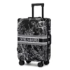 New PVC leather travel luggage Women fashion rolling luggage Men luxury trolley suitcase Aluminum frame boarding password box - Image 4