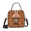 2023 Retro Female Shoulder Bag PU Leather Printing Small Handbag Purses Short Handle Bag Vintage Cross Body Bags for Women - Image 4