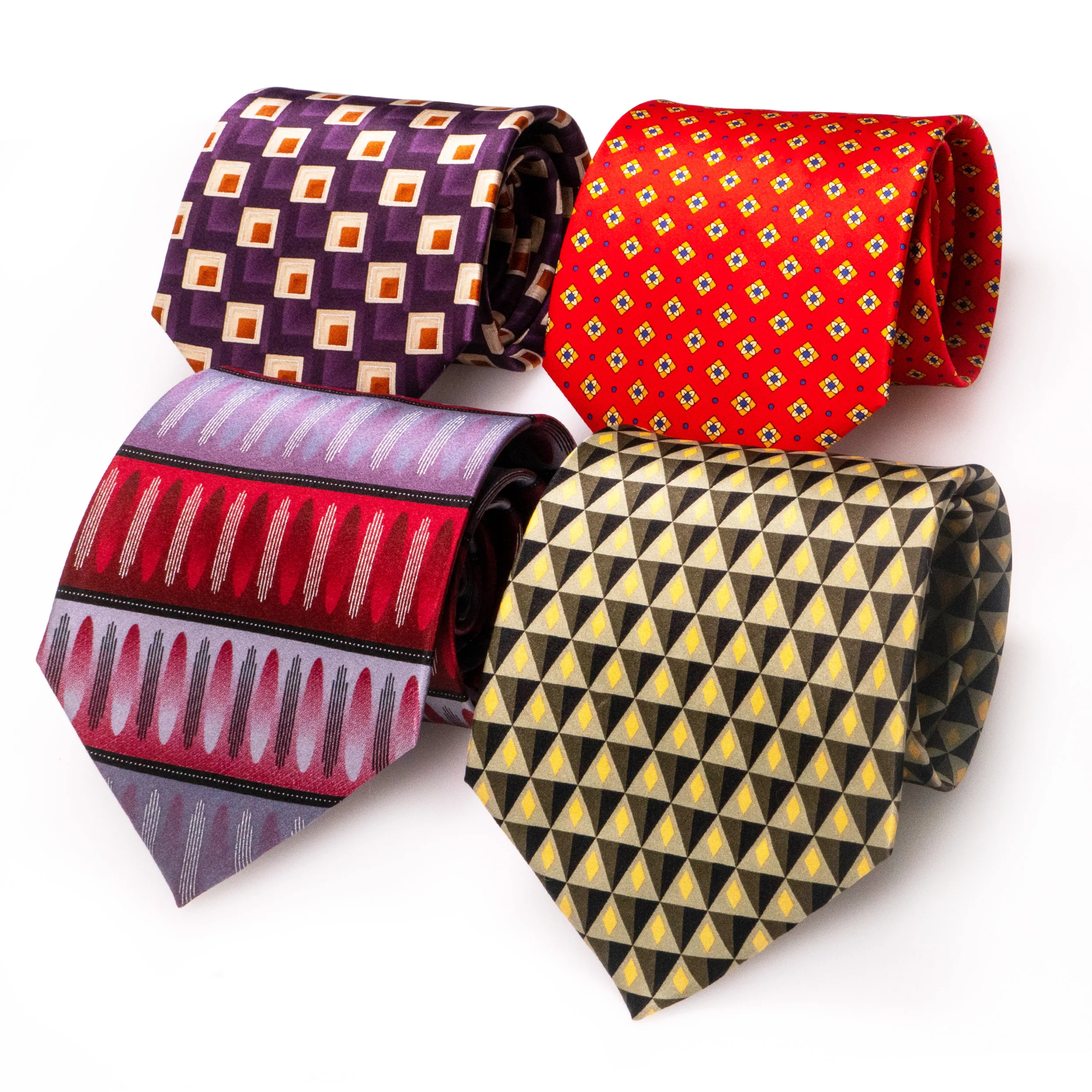 EASTEPIC Silk Print Ties for Men Men’s Neckties with Geometric Designs Business Suits with Fashionable Ties for Formal Occasions