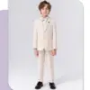 Top Quality Boys Formal Suit Ceremony Wedding Campus Student Tuxedo Dress Gentleman Kids Costume Children's Blazer Clothing Set