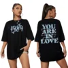 1989 Oversized Sweatshirt Taylor Extra Large Shirt Taylor Eras Tour Inspired O-Neck Swift Short Sleeve Large Shirts - Image 2