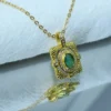 Exquisite And Elegant Emerald Pendant - Premium Quality Fine Silver 925 Jewelry - Image 5