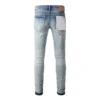 New Fashion Purple jeans man with distressed hole patches Fashion Repair Low Rise Skinny Denim pants 28-40 size - Image 5