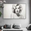 Marilyn Monroe Wall Art Canvas Print Marilyn Monroe Poster Marilyn Monroe Black White Art Canvas Poster Home Decor - Image 4