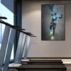 Glowing Poster Basketball Player Painting Canvas Art Neon Style Abstract Pop Wall Art Pictures Prints For Bar Home Decor - Image 6