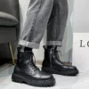 Mens Fashion Boots Fashion Designer Winter Boot Formal Dress Shoes for Men Leather Punk Ankle Boots Warm Platform Adulto Shoes - Image 5