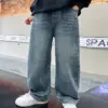 High Quality Jeans For Boys Trendy Brand Soft And Loose Straight Leg Wide Leg Casual And Versatile Children's Pants