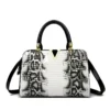 Fashion Luxury Designer Leather Shoulder Bag Fenale Crossbody Bags for Women Casual New Handbag Snakeskin Boston Ladies Totes - Image 6