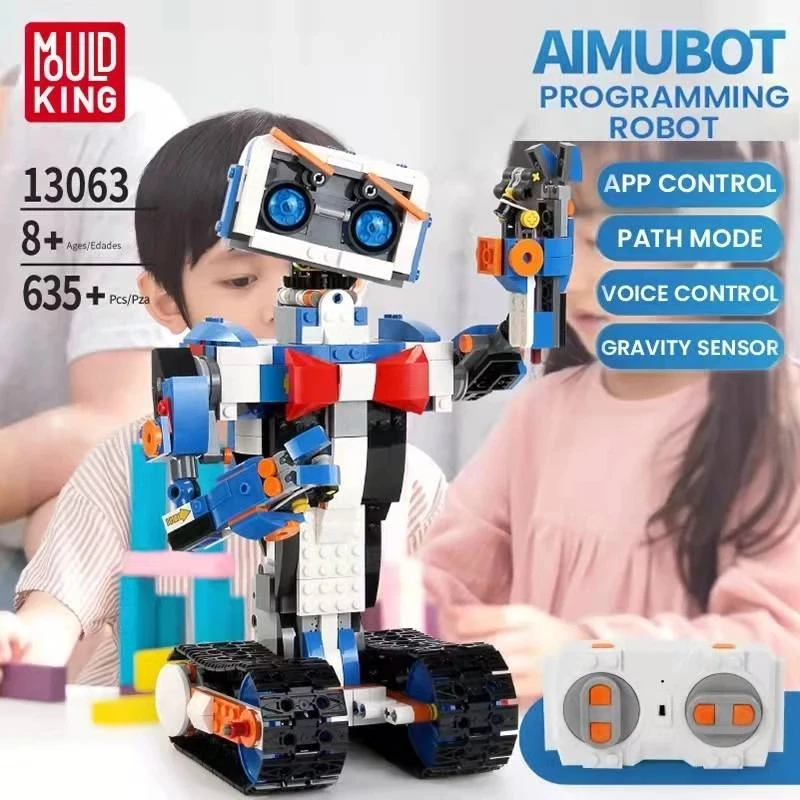 MOULD KING Idea Intelligent Programming Remote Control Robot Boost Kids Model Building Bricks Blocks Kids Educational Toys