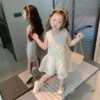 Summer Elegant Fashion Harajuku Slim Fit Children Clothes Loose Casual All Match Princess Dress Solid O Neck Sleeveless Dresses - Image 6
