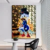 B Bitcoin Money Crypto Rain Canvas Painting Graffiti Art Wall Art Canvas Painting Poster Donald Duck Wall Street Art Decoration - Image 2