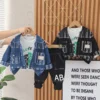 Spring Autumn Korean Baby Boy Clothes 9 To 12 Months Turn-down Collar Cardigan Denim Coats T-shirts Jeans for Boys Outfits - Image 4