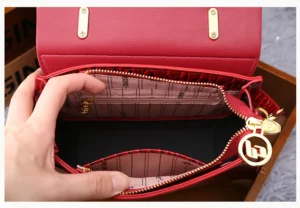 Fashion Diamonds Women Handbags 2023 Red Genuine Leather Lady Shoulder Messenger Bag Crocodile Pattern Portable Shell Tote Bags - Image 6