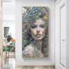 3d Visual Effect Fashion Woman Magazine Poster Print Fantasy Glass Cracked Woman Portrait Canvas Painting Living Room Home Decor - Image 3