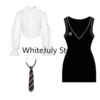 2023 Summer Vintage Knitted Suits Korean Style Sexy Bodycon Y2k Mini Dress White Blouse Fashion Suits Even Party Clothing Chic - Image 6