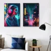 Neon Girl Modern Technology Poster Canvas Print Wall Art cyber cafe Bar Decoration Painting For Living Room House Home Art Decor - Image 3