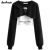 Women's Tracksuit Suit 2023 Autumn New Fashion Short Sweater Strap Cargo Pants Three Piece Korean Elegant Matching Set - Image 6