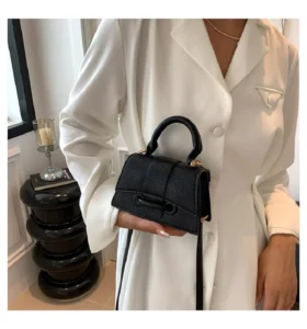 Ladies Mini Crossbody Bag Trend Designer Bag For Women Phone Purse PU Leather Handbag Autumn Winter Messenger Bag Black 2023 New - Image 6