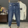 Summer thin light luxury jeans men's fashionable printed fashionable high-end Stretch Slim casual all-match cropped pants - Image 5